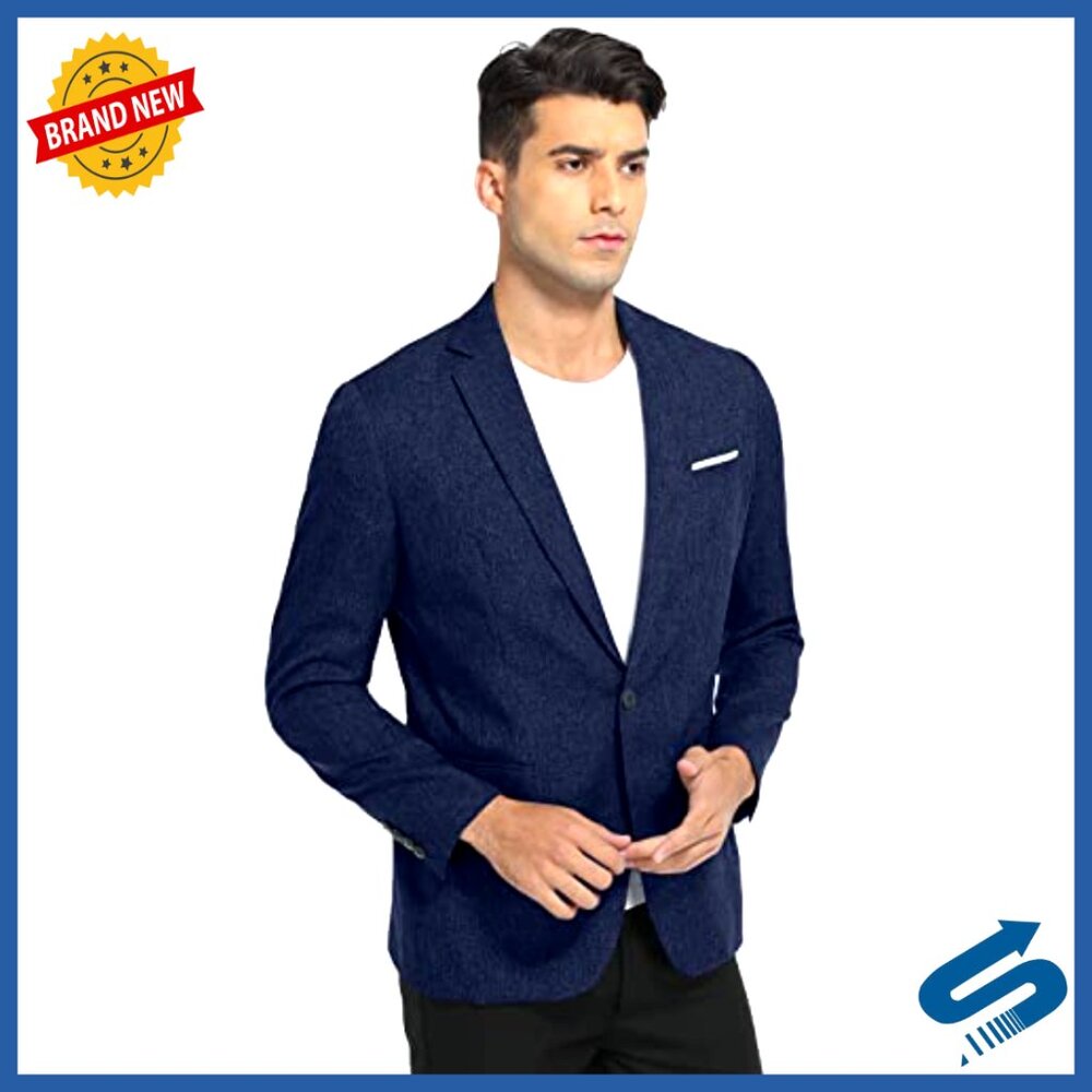 Lightweight Polyester Blend Blazer, One Button Sp… - image 4